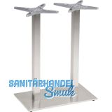 Plattenstehtischgestell Salzach-2-Bar Edelstahl satiniert
