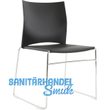 TOPSTAR Besucherstuhl W-Chair schwarz/chrom