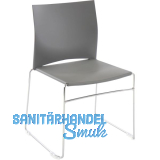 TOPSTAR Besucherstuhl W-Chair grau/verchromt