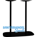 Plattentischgestell Slim, H�he 1070, Bodenplatte 985x485, Stahl schwarz RAL 9005