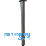 Tischfu� � 60 mm, L�nge 710 mm, Stahl Edelstahl Effekt