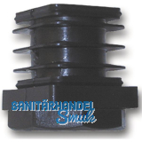 H�henverstellschrauben mit Fu�kappe 30x30 mm, Kunststoff schwarz