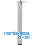 CAMAR Tischfu� rund 80 x 700 mm Stahl silberfarbig