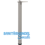 CAMAR Tischfu� rund 60 x 700 mm Stahl Edelstahl-Effekt