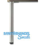 CAMAR Tischfu� Aluminia � 80 mm, L�nge 690 mm, Aluminium silber gerillt