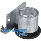 CAMAR H�henversteller zum Einschlagen �38 mm Stahl verzinkt/Kunststoff schwarz