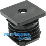 Lamellenstopfen mit Gewindeloch M10 40 x 40 mm schwarz