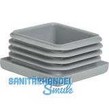 Lamellenstopfen 60 x 60 mm Wandst�rke 1,5 - 4 mm grau