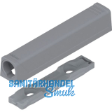 BLUM TIP-ON gerade Adapterplatte 956A1201, Langversion, platingrau