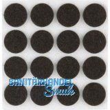 Filzgleiter rund, 22, Materialst�rke 3 mm, selbstklebend, braun, Inhalt 16