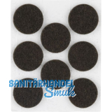 Filzgleiter rund, 28, Materialst�rke 3 mm, selbstklebend, braun, Inhalt 8