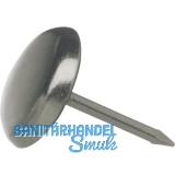 Nagelgleiter mit Stahlkappe und Einschlagstift 2, rund, �25, FE vernickelt