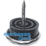 Nagelgleiter mit Stahlkappe und Einschlagstift 1, rund, �23, FE vernickelt