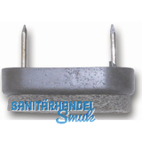 Nagelgleiter mit Filzauflage und 2 Einschlagstiften, oval, 38x18, KS grau