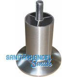 Dekorfu� Fu� � 40 mm, L�nge 166 mm,Aluminium matt geschliffen,klar matt lackiert