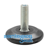 QuickClick H�henverstellschraube Kunststoff-Einsatz, �37mm, M10x25mm, schwarz