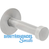 Mantelhaken Pirwa 1 mit Platte � 30 mm, Tiefe 52 mm, Edelstahl geb�rstet