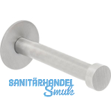 Mantelhaken Pirwa 1 mit Platte � 30 mm, Tiefe 72 mm, Edelstahl geb�rstet