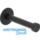 Mantelhaken Pirwa 1 mit Platte � 30 mm, Tiefe 72 mm, Stahl schwarz matt