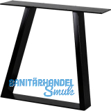 SIMAUSROM Tischkufe Trapez Stahl schwarz lackiert