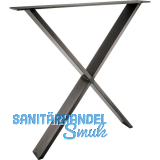 SIMAUSROM Tischkufe X-Form Schwarzstahl schutzlackiert