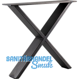 SIMAUSROM Bankkufe X-Form Breite 450 mm Schwarzstahl schutzlackiert
