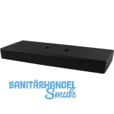 Dekorfu� Breite 40 mm, L�nge 100 mm, Edelstahl/schwarz