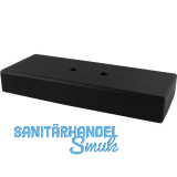 Dekorfu� Breite 40 mm, L�nge 200 mm, Edelstahl/schwarz