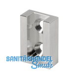 Nano Rohrtr�ger Endst�ck Wandmontage zu Schrankrohr, Messing Edelstahl Effekt