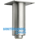 Dekorfu� Fu� � 40 mm, L�nge 120 mm, Aluminium geb�rstet