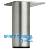 Dekorfu� Fu� fix, � 40 mm, L�nge 190 mm, Aluminium geb�rstet