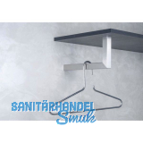 Garderobenb�gel Luna Breite 300 mm, H�he 150 mm, Edelstahl geb�rstet