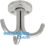 Dreifach-Haken Canis drehbar, H�he 67 mm, Edelstahl geb�rstet