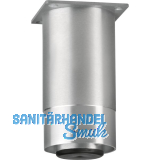 Dekorfu� Fu� � 60 mm, L�nge 120 mm, Aluminium matt geschliffen/glanz