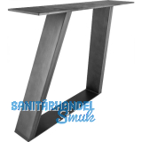 SIMAUSROM Tischkufe Trapez Schwarzstahl schutzlackiert