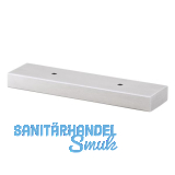 Dekorfu� Breite 40 mm, L�nge 100 mm, Edelstahl/Kanten geb�rstet