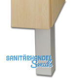 Dekorfu� Square 45x45 mm, L�nge 120 mm, Kunststoff silberfarbig