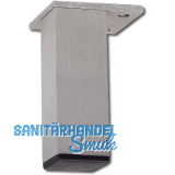 Dekorfu� 40x40 mm, L�nge 160 mm, fix, Aluminium geb�rstet