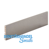 VOLPATO Sockelblende H: 120 mm L: 4000 mm Kunststoff Edelstahl Effekt geb�rstet