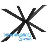 Tischgestell Etsi sternf�rmig, L�nge 1400 mm, Stahl schwarz strukturiert