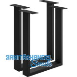 Bankkufe Etsi U-Form, Breite 320 mm, Stahl schwarz strukturiert Bankkufe Etsi U-Form, Breite 320 mm, Stahl schwarz strukturiert