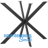 Tischgestell Etsi sternf�rmig, L�nge 890 mm, Stahl schwarz strukturiert
