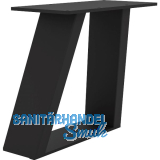 Bankkufe Etsi Trapez, Breite 400 mm, Stahl schwarz strukturiert Bankkufe Etsi Trapez, Breite 400 mm, Stahl schwarz strukturiert