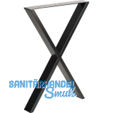 GRIMME Tischkufe X 780 x 710 mm, Stahl schwarz