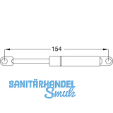 Gasdruckfeder 300 N, 154 mm
