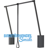 SERVETTO Kleiderlift 3T 750 - 1100 mm Kunststoff/Stahl anthrazit