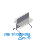 Klapptischgestell Flip-N-Store 4 f�r Platte 1200x800,wei�aluminium RAL 9006 matt