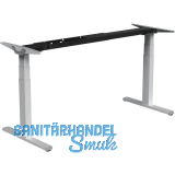 Tischgestell Amica, elektrisch verstellbar, Breite 1200 - 1800 mm, alufarbig