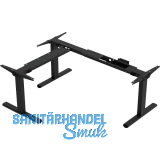 Tischgestell EVO Memory, 90� Winkelanwendung, elektrisch verstellbar, schwarz