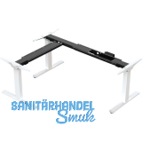 Tischgestell EVO Basic, 90� Winkelanwendung, elektrisch verstellbar, wei�
